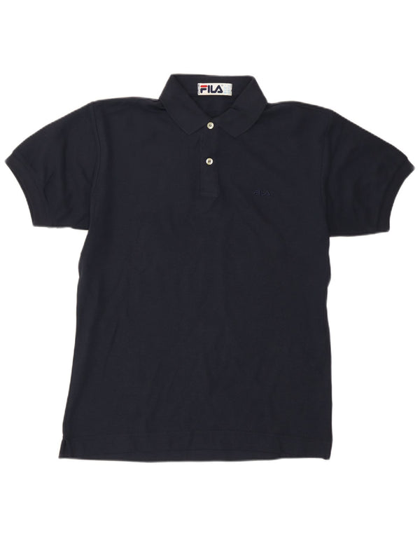 Fila Boys Polo Shirt 12-13 Years Navy Blue Cotton Classic