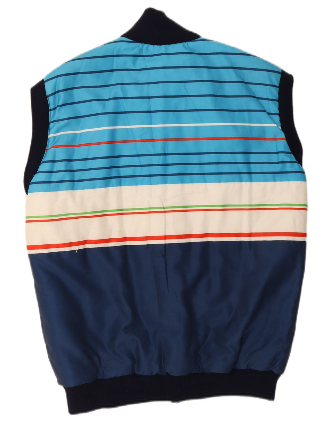 Azzurra Mens Padded Gilet UK 40 Large Navy Blue Colourblock Polyester