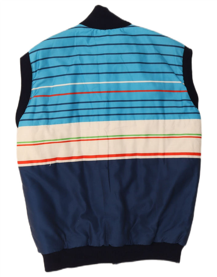 Azzurra Mens Padded Gilet UK 40 Large Navy Blue Colourblock Polyester