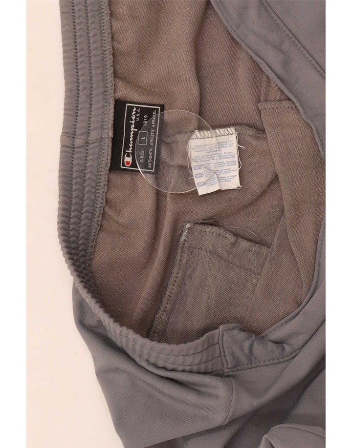 Champion Womens Tracksuit Trousers UK 14 Large Grey Polyamide