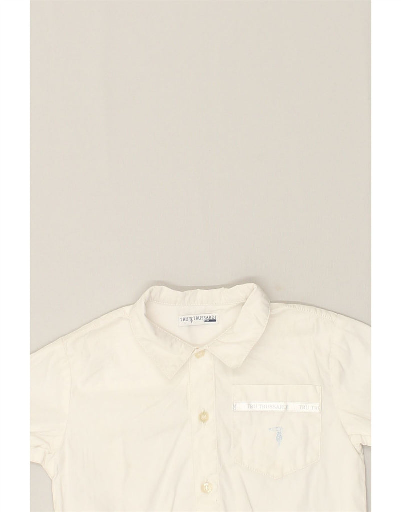 TRUSSARDI Baby Boys Shirt 18-24 Months White Cotton | Vintage Trussardi | Thrift | Second-Hand Trussardi | Used Clothing | Messina Hembry 