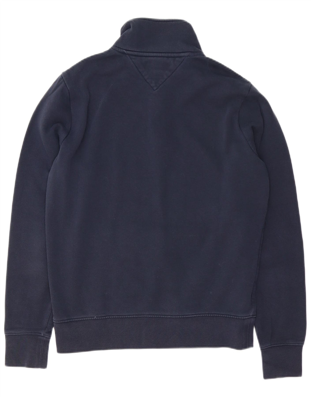 Tommy Hilfiger Mens Graphic Zip Neck Sweatshirt Jumper Small Navy Blue