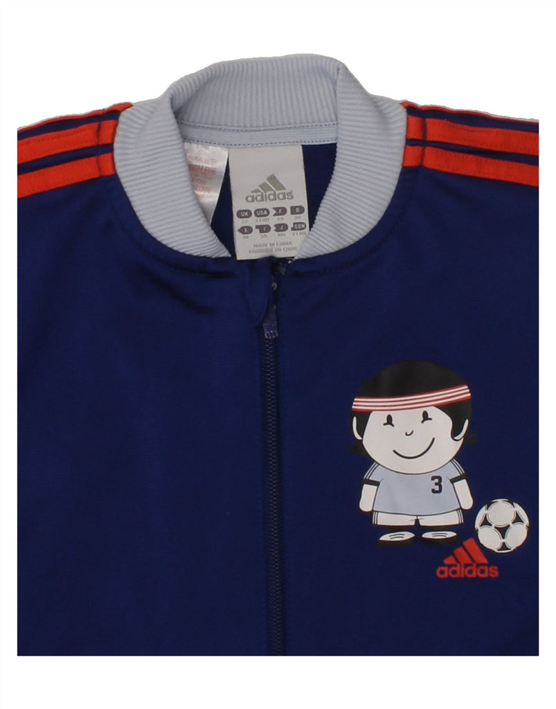 ADIDAS Boys Graphic Tracksuit Top Jacket 2-3 Years Grey Colourblock | Vintage Adidas | Thrift | Second-Hand Adidas | Used Clothing | Messina Hembry 