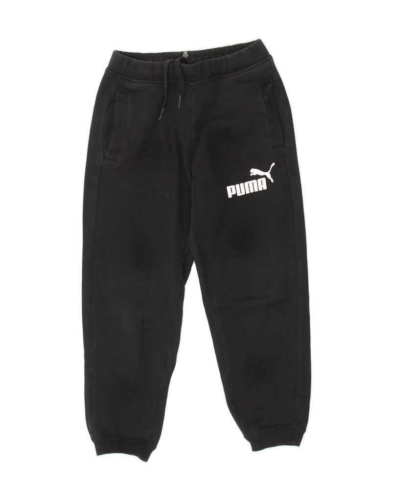 PUMA Boys Tracksuit Trousers Joggers 7-8 Years Black | Vintage Puma | Thrift | Second-Hand Puma | Used Clothing | Messina Hembry 