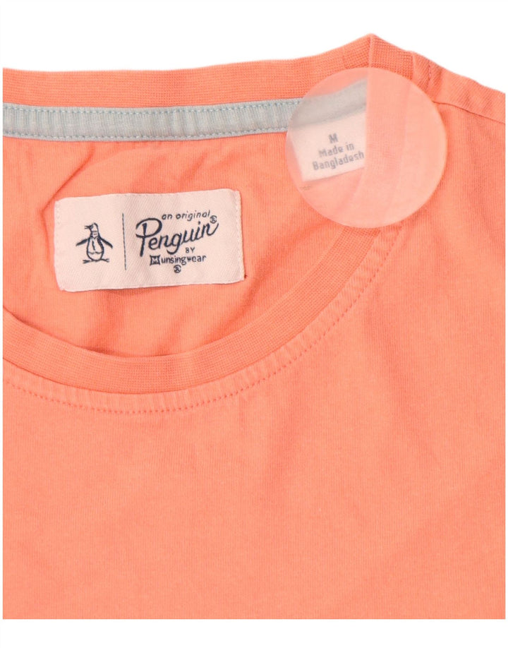 Penguin Mens T-Shirt Top Medium Pink Cotton