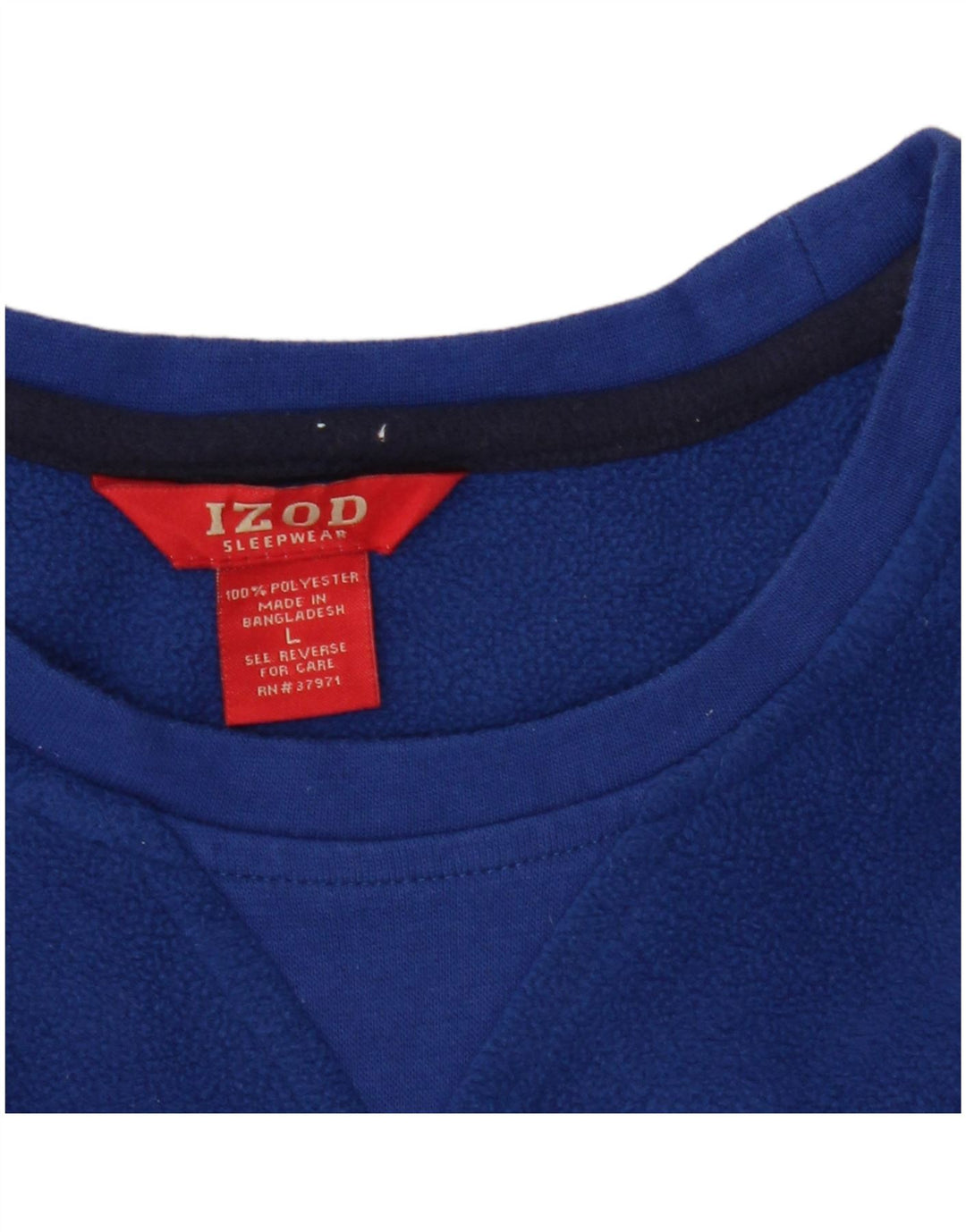 Izod Mens Fleece Jumper Large Blue Polyester