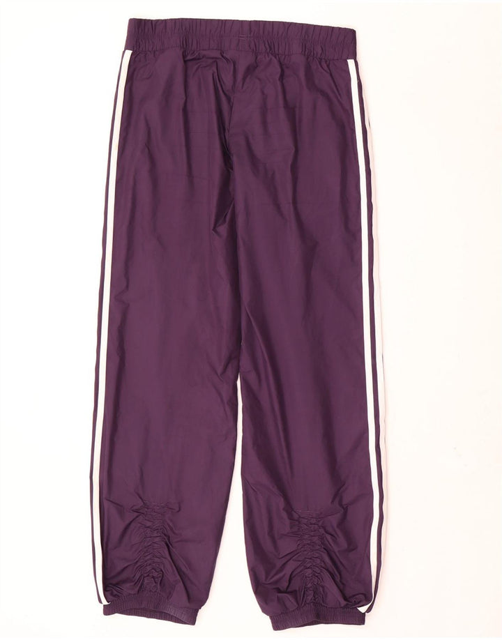 Adidas Womens Tracksuit Trousers Joggers UK 10 Small Purple Polyester