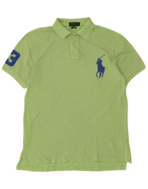 Polo Ralph Lauren Mens Graphic Slim Fit Shirt Large Green Cotton