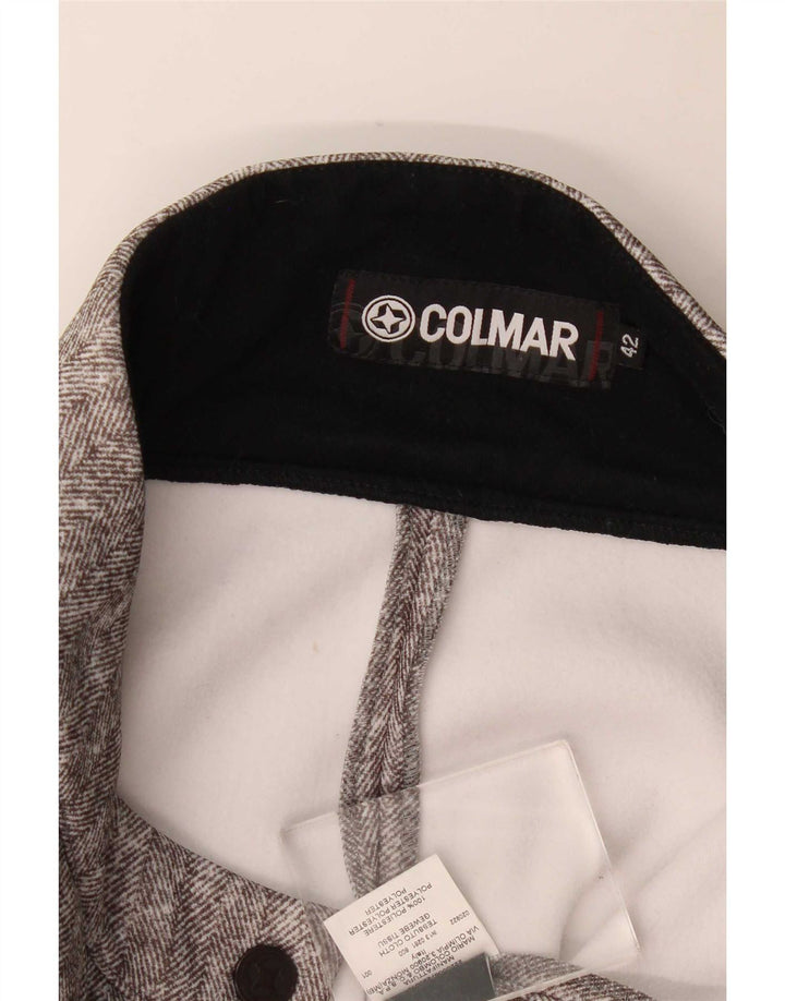 Colmar Womens Stirrup Casual Trousers IT 42 Medium W30 L30 Grey Herringbone