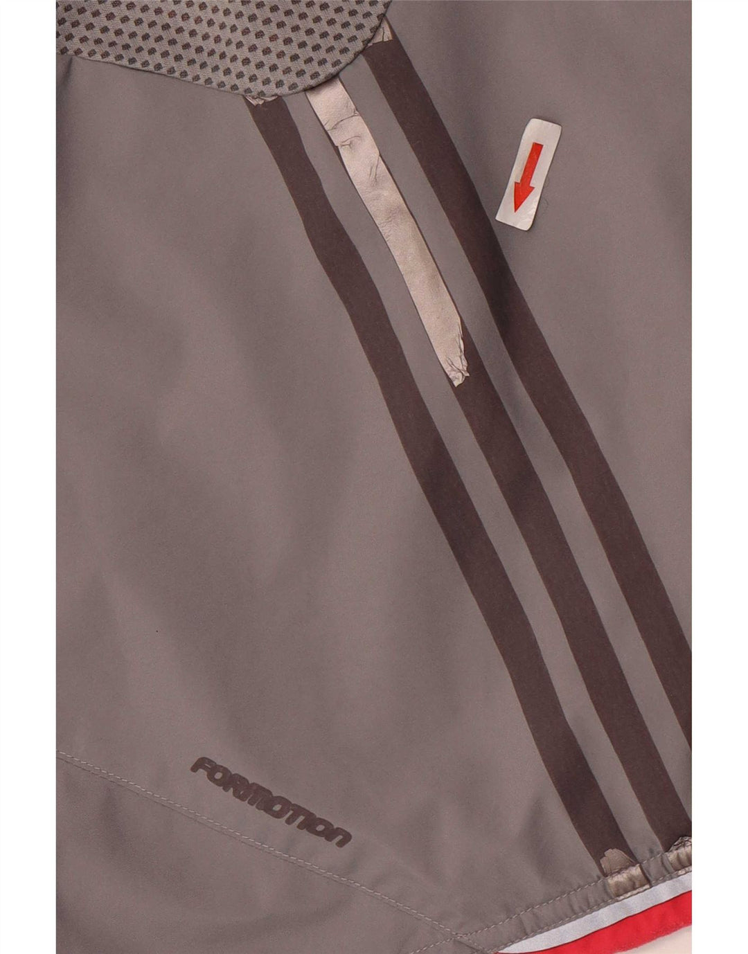 Adidas Womens Tracksuit Top Jacket UK 16 Large Grey Colourblock Polyester