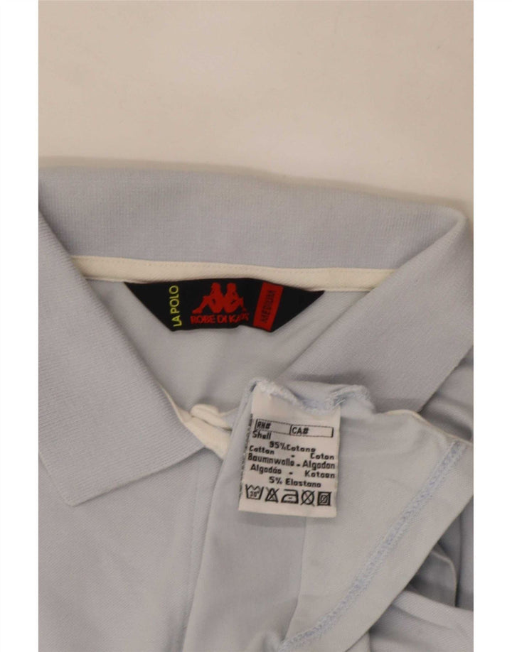 Kappa Womens Polo Shirt UK 12 Medium Blue Cotton