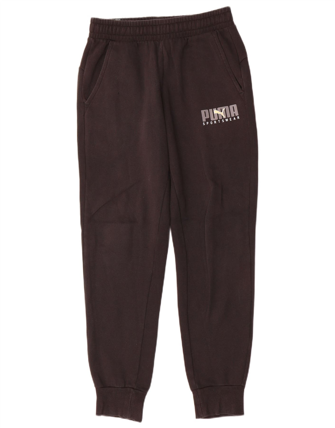 Puma Mens Graphic Tracksuit Trousers Joggers Small Black Cotton