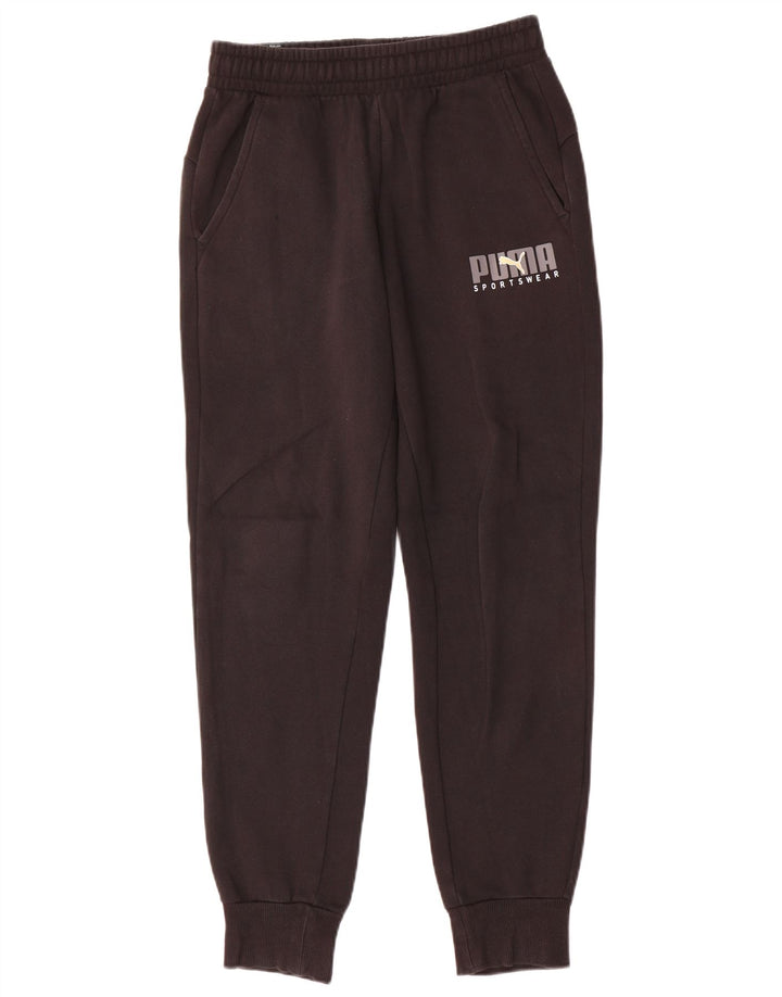 Puma Mens Graphic Tracksuit Trousers Joggers Small Black Cotton