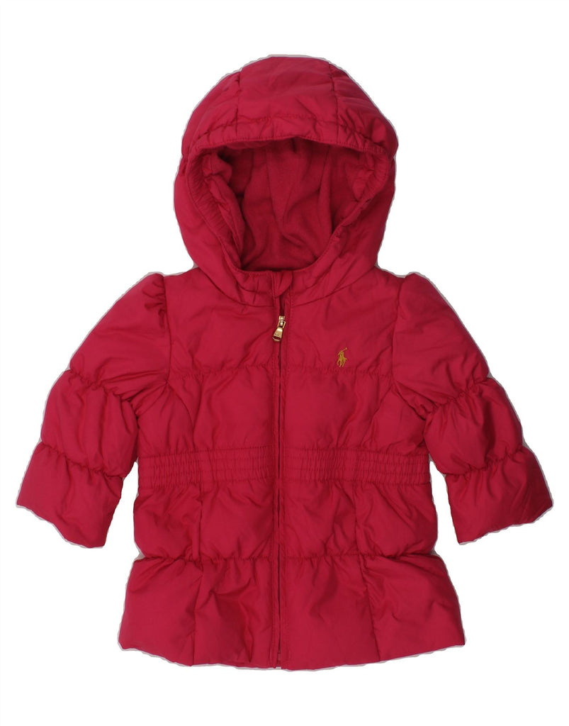 POLO RALPH LAUREN Baby Boys Hooded Padded Jacket 6-9 Months Pink Polyester | Vintage Polo Ralph Lauren | Thrift | Second-Hand Polo Ralph Lauren | Used Clothing | Messina Hembry 