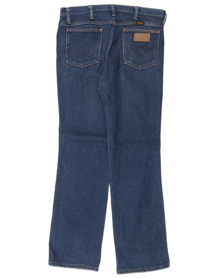 Wrangler Mens Straight Jeans W33 L30 Blue Cotton