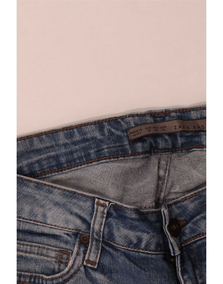 Zara Womens Cropped Jeans EU 36 XS W26 L24 Blue