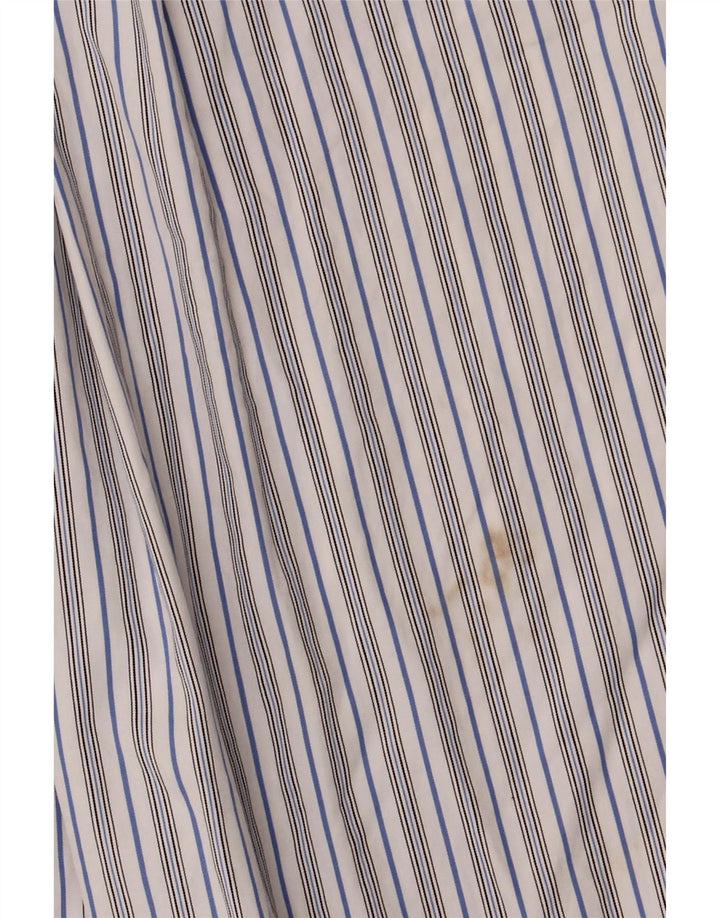 Ralph Lauren Mens Shirt Size 14 Small White Striped Cotton