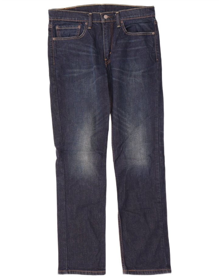 LEVI'S Mens 511 Slim Jeans W34 L32 Navy Blue Cotton