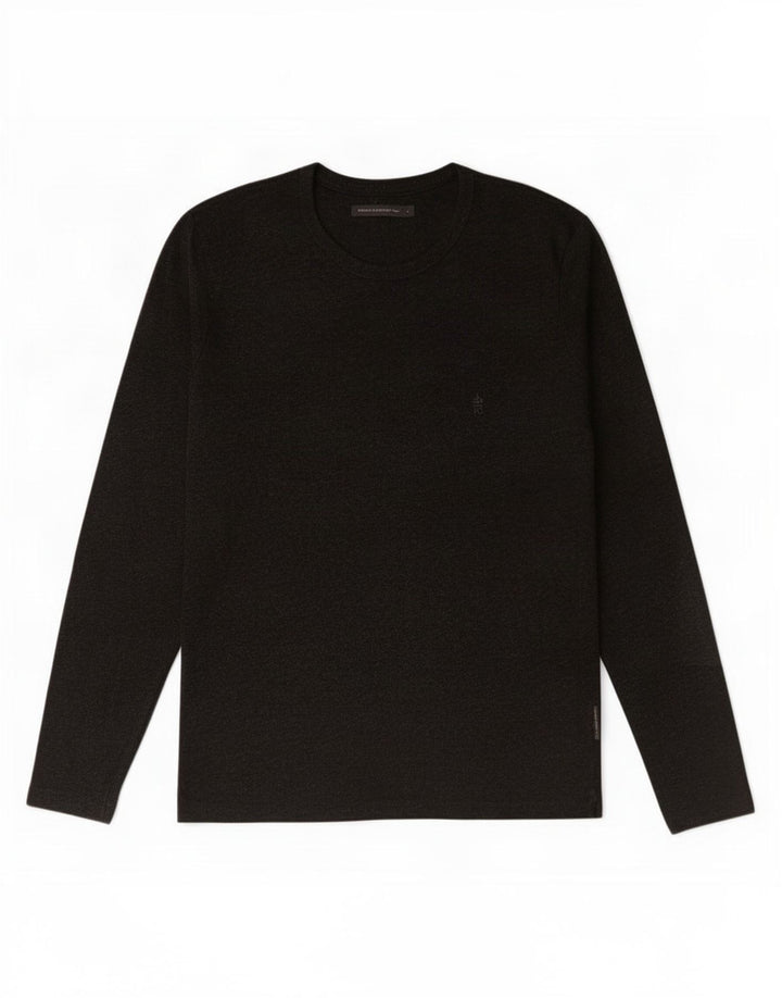 French Connection Mens Top Long Sleeve Large Grey Cotton