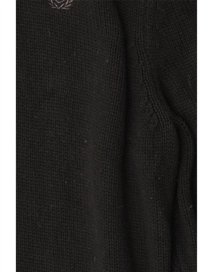 CHAPS Mens Crew Neck Jumper Sweater Large Black Cotton