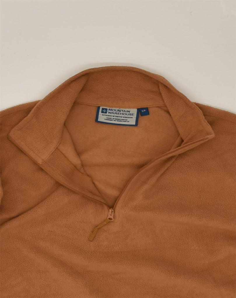 MOUNTAIN WAREHOUSE Mens Zip Fleece Jumper Small Brown Polyester | Vintage Mountain Warehouse | Thrift | Second-Hand Mountain Warehouse | Used Clothing | Messina Hembry 