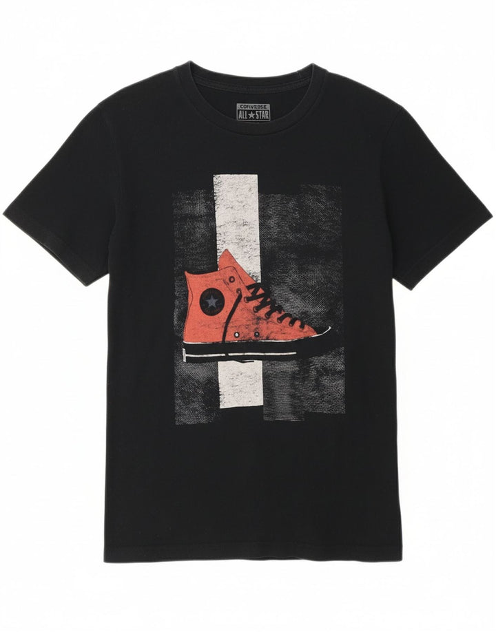 CONVERSE Mens Chuck Taylor Graphic T-Shirt Top XS Black Vintage Converse and Second-Hand Converse from Messina Hembry 