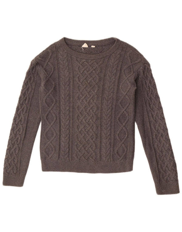 Gap Girls Boat Neck Jumper Sweater 11-12 Years XL Grey Cotton