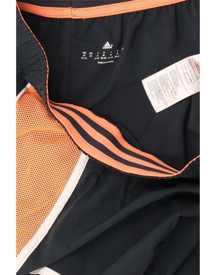 Adidas Womens Sport Shorts UK 12/14 Medium  Navy Blue Colourblock Polyester