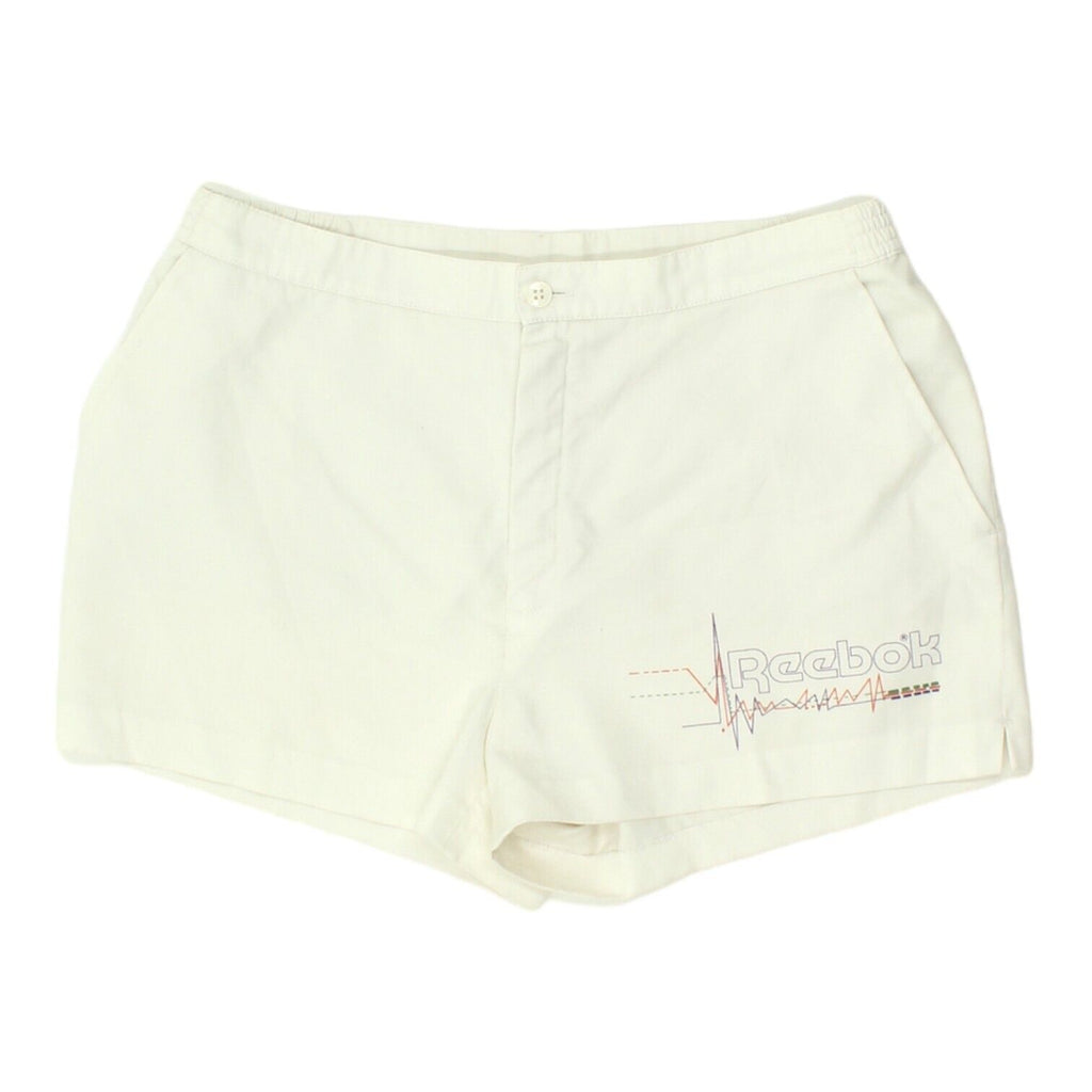 Reebok Apparel Mens White Tennis Shorts | Vintage Retro Sportswear VTG | Vintage Messina Hembry | Thrift | Second-Hand Messina Hembry | Used Clothing | Messina Hembry 