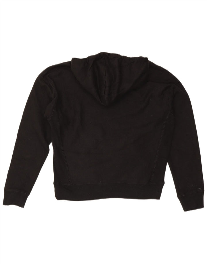 Champion Womens Hoodie Jumper UK 14 Medium Black Cotton
