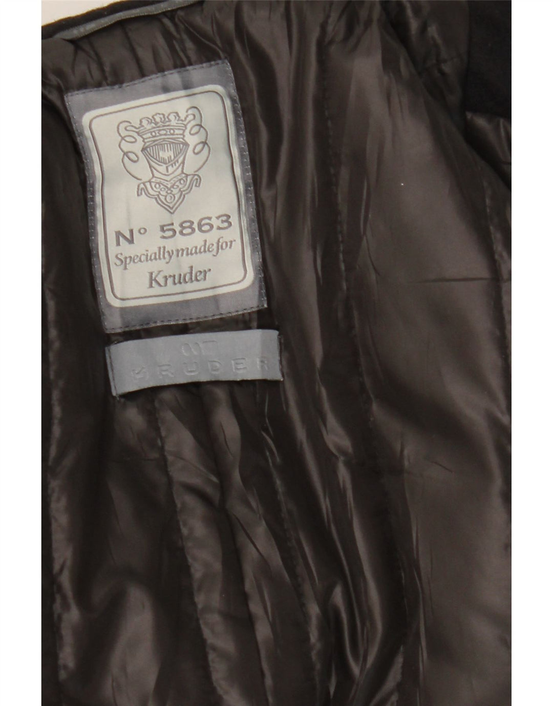Kruder Mens Pea Coat UK 40 Large Black Wool