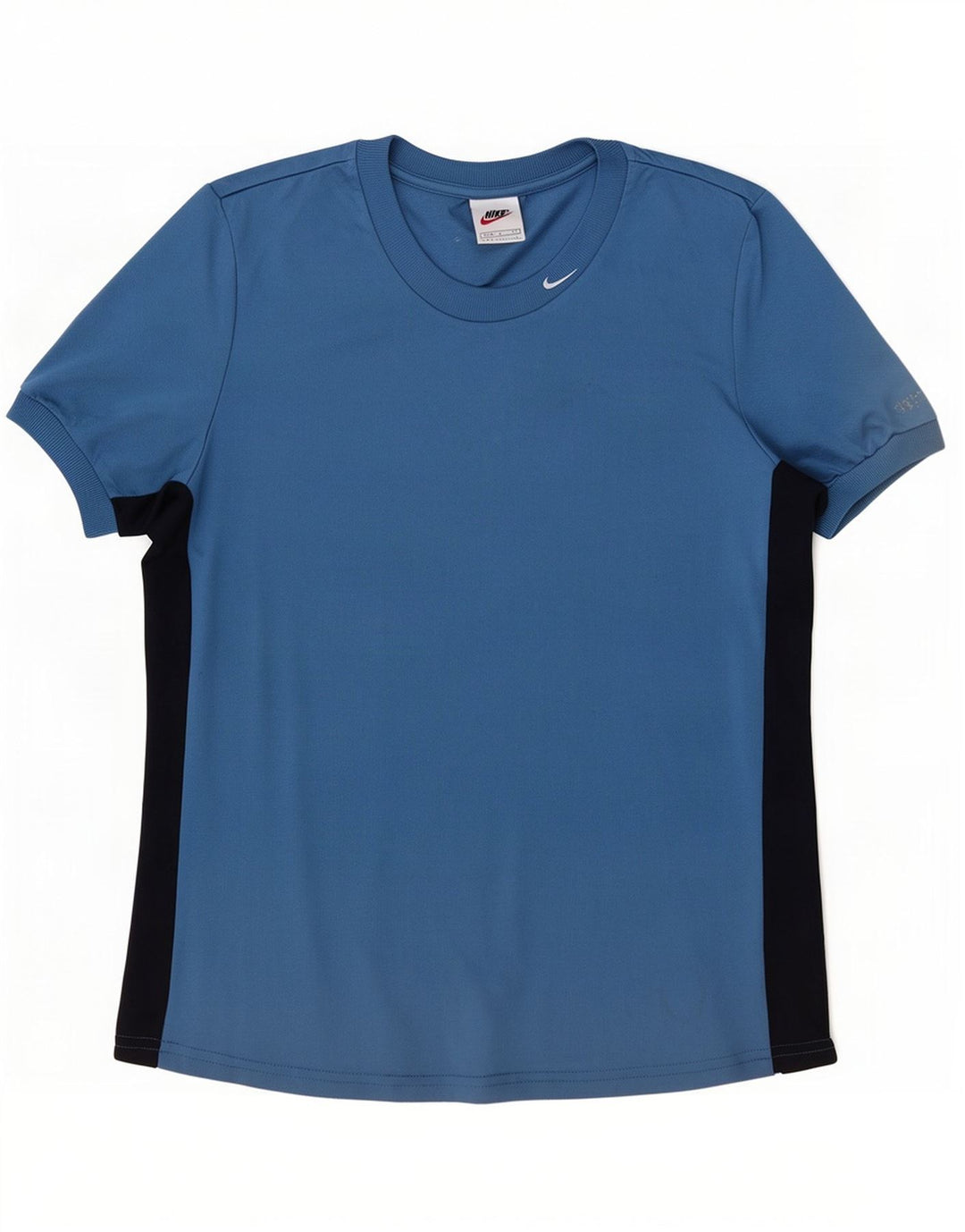 Nike Womens T-Shirt Top US 4/6 Small Blue Colourblock Polyester