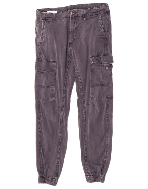 Jack & Jones Mens Paul Tapered Cargo Trousers W30 L27 Navy Blue Cotton