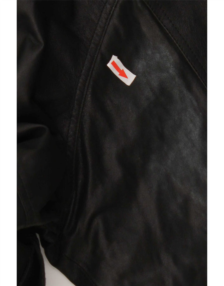 Maze Mens Leather Jacket IT 50 Large Black Leather