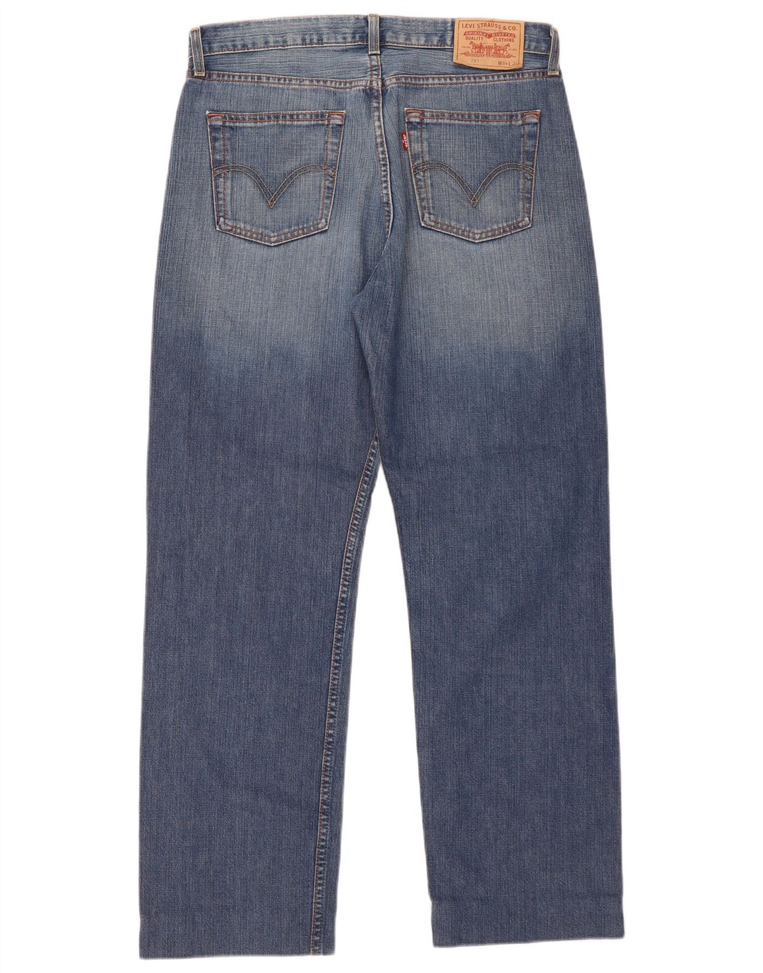 Levi's Mens 751 Straight Jeans W34 L30 Blue Cotton