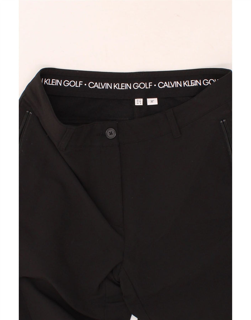 CALVIN KLEIN Womens Slim Chino Trousers UK 12 Medium W31 L31  Black Vintage Calvin Klein and Second-Hand Calvin Klein from Messina Hembry 