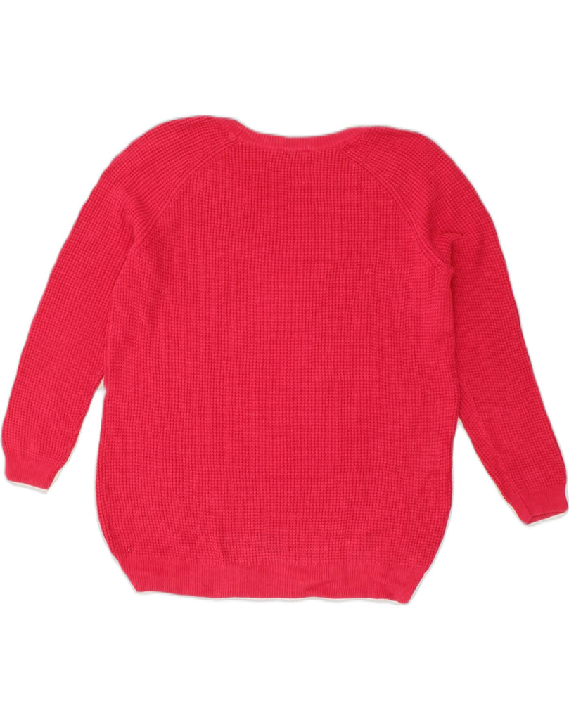 SUN68 Womens Crew Neck Jumper Sweater UK 14 Large Red Cotton | Vintage Sun68 | Thrift | Second-Hand Sun68 | Used Clothing | Messina Hembry 