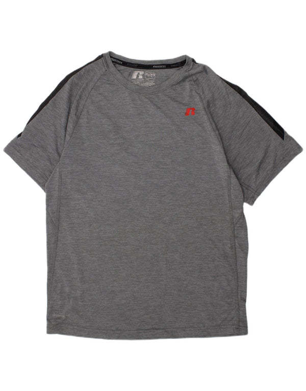 RUSSELL ATHLETIC Boys Dri-Power T-Shirt Top 14-15 Years XL Grey