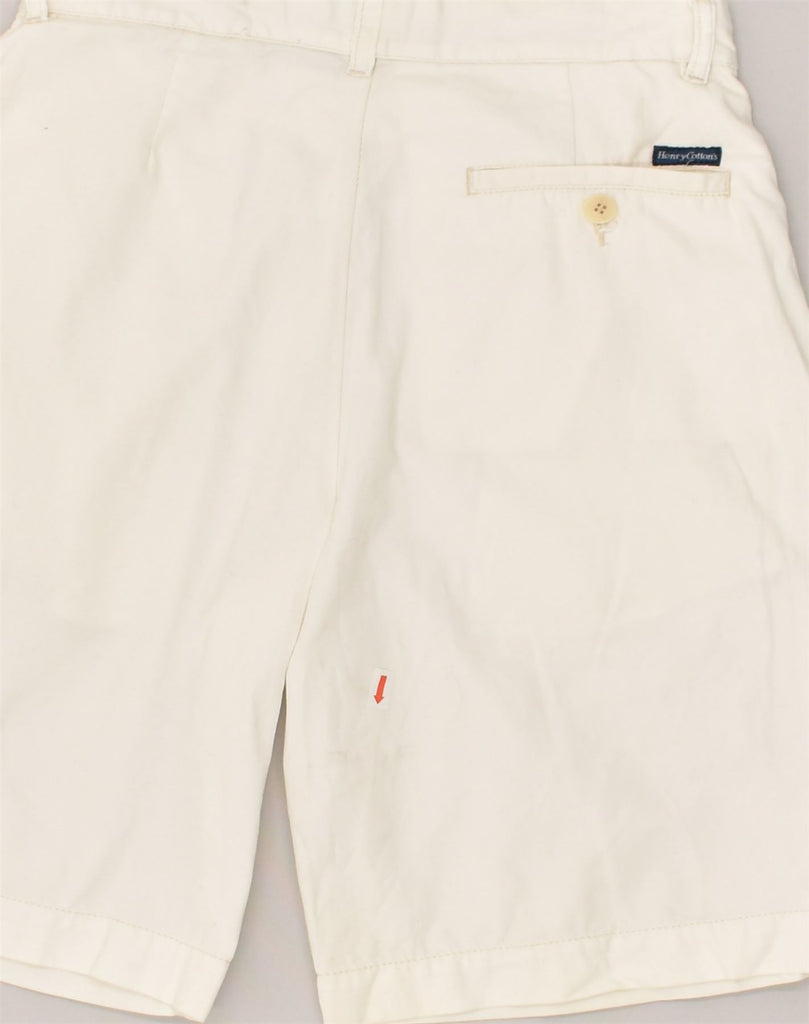 HENRY COTTONS Girls Pegged Chino Shorts 11-12 Years W24 White Cotton | Vintage Henry Cottons | Thrift | Second-Hand Henry Cottons | Used Clothing | Messina Hembry 