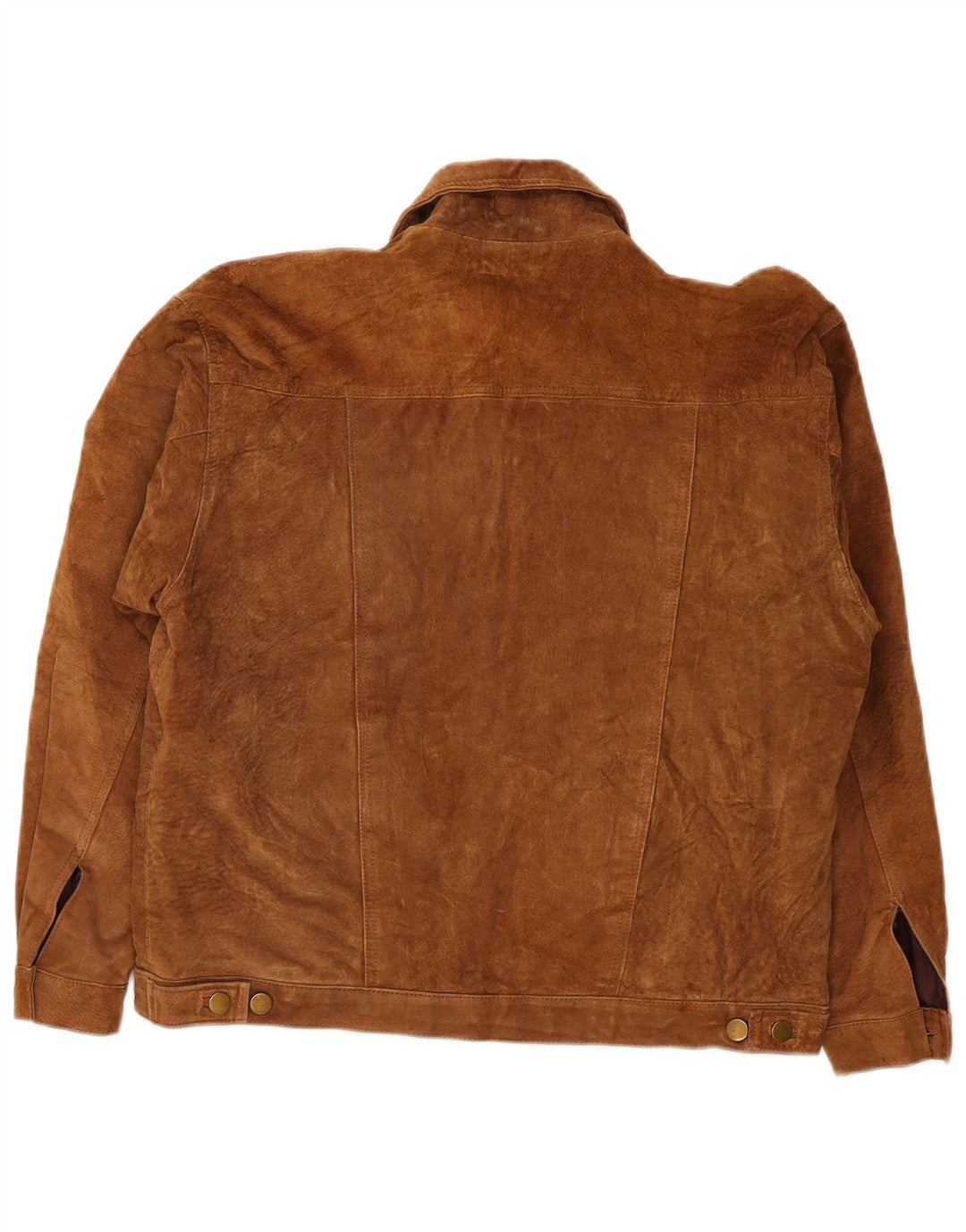 Vintage Womens Suede Jacket UK 16 Large Brown