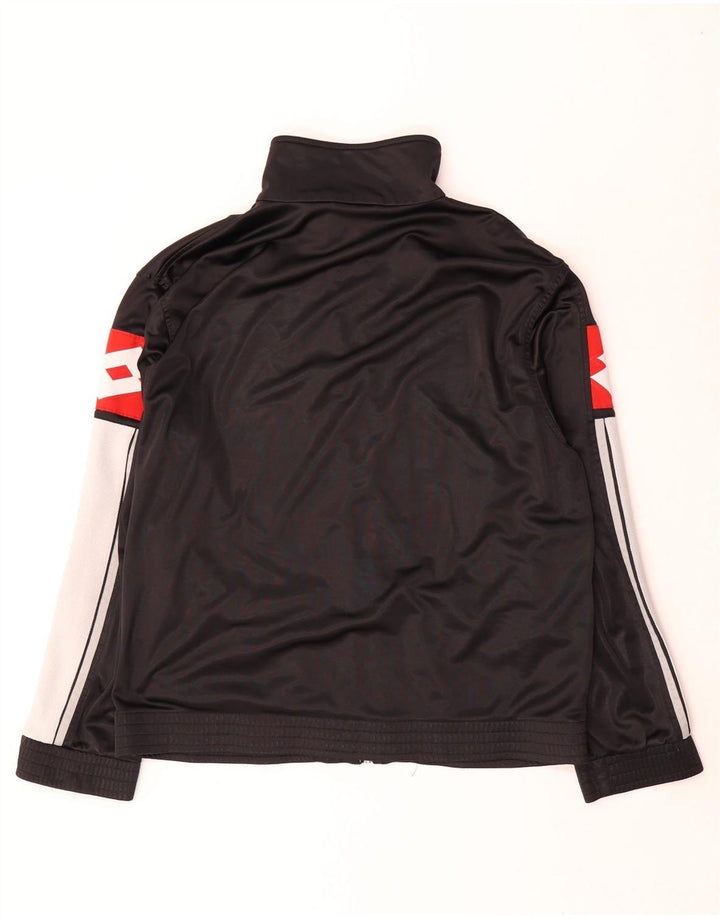 Lotto Mens Graphic Tracksuit Top Jacket XL Black Colourblock Polyester