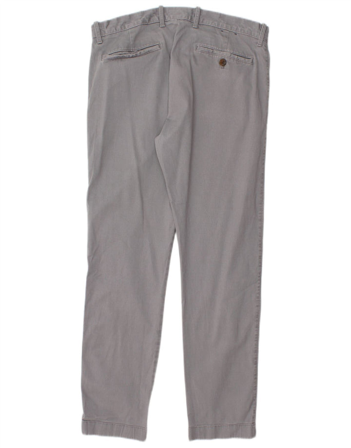 J. CREW Mens Slim Chino Trousers W32 L28 Grey Cotton