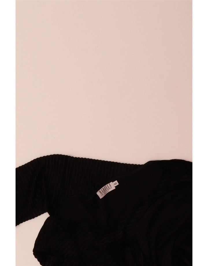 MARELLA Womens Top Long Sleeve IT 46 Large Black