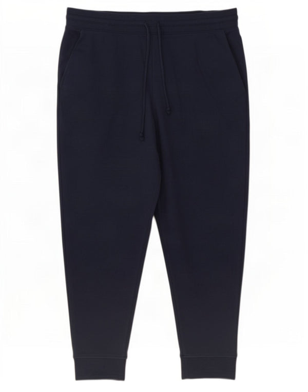 Marks & Spencer Womens Tracksuit Trousers Joggers UK 16 Large Navy Blue