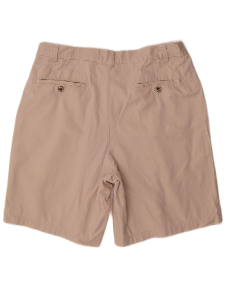 EDDIE BAUER Mens Pegged Chino Shorts W35 Large Beige Cotton