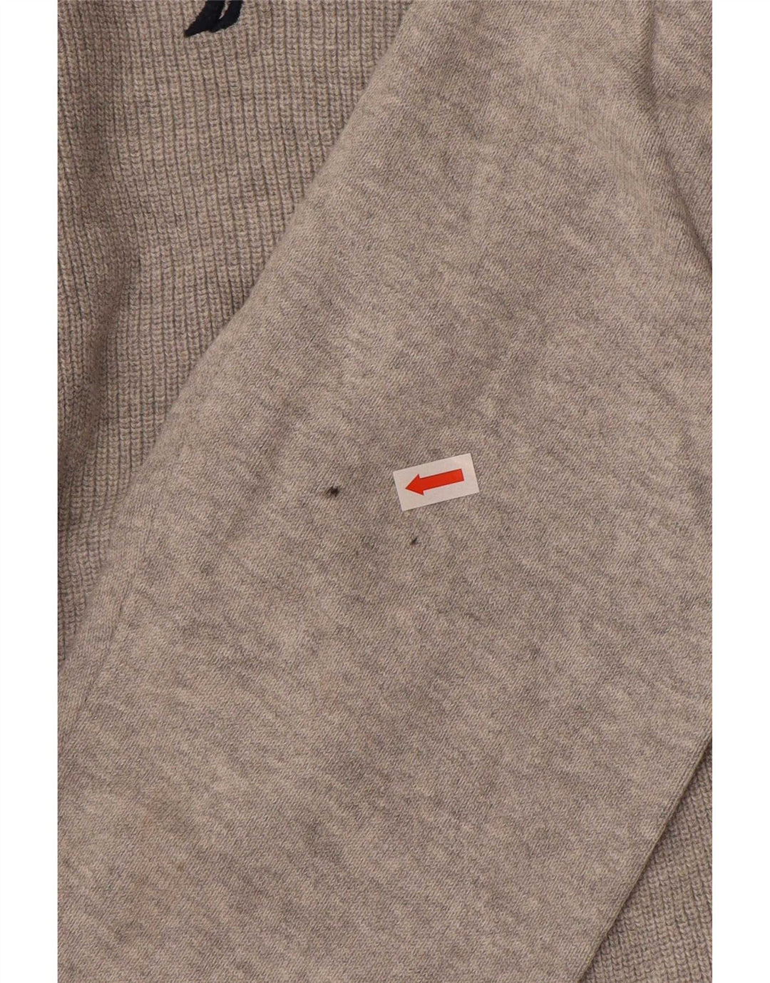Nautica Mens Zip Neck Jumper Sweater Large Grey Cotton