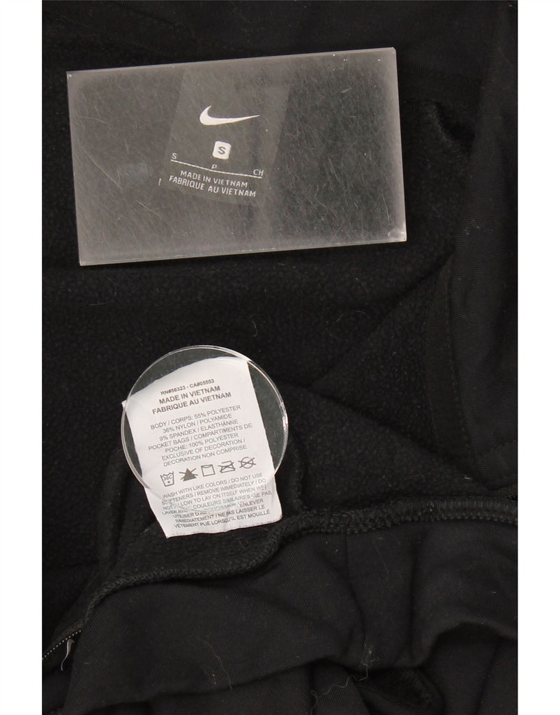 NIKE Womens Oversized Zip Neck Sweatshirt Jumper UK 10 Small Black Vintage Nike and Second-Hand Nike from Messina Hembry 