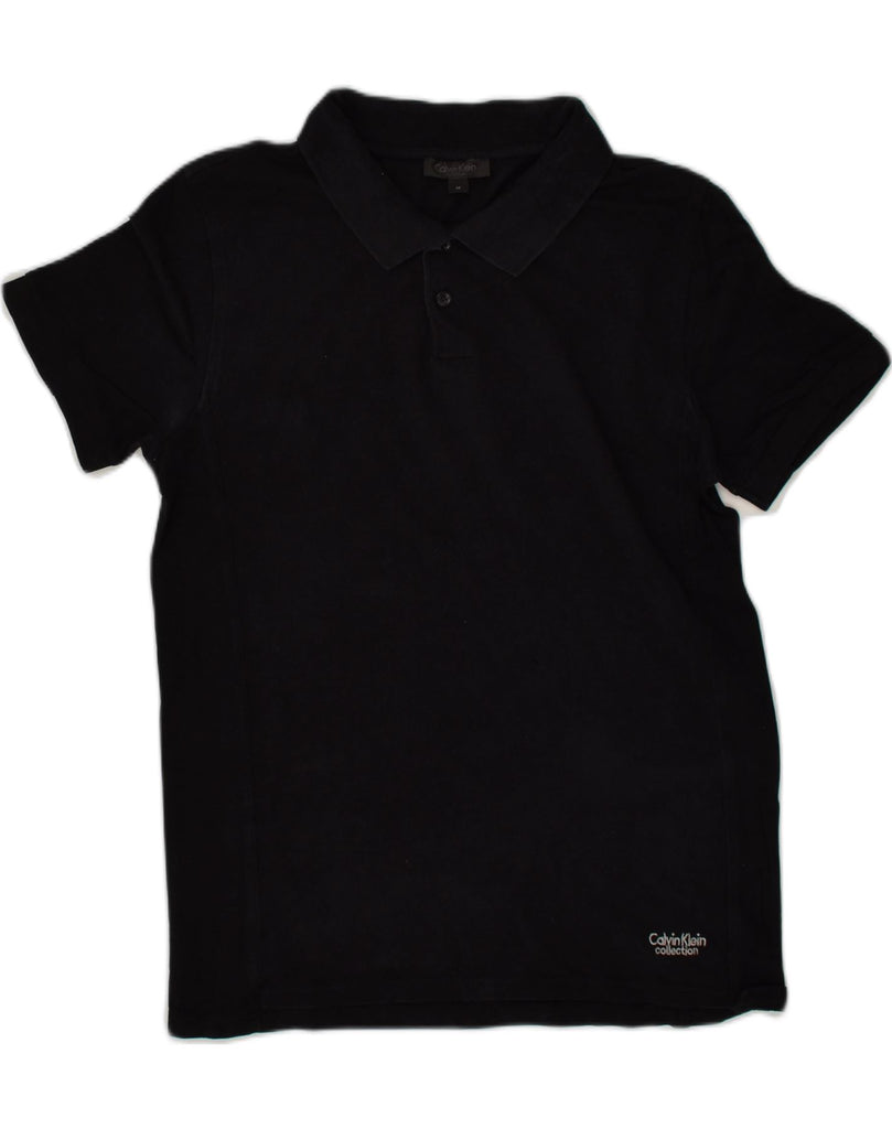 CALVIN KLEIN Mens Polo Shirt Medium Black | Vintage Calvin Klein | Thrift | Second-Hand Calvin Klein | Used Clothing | Messina Hembry 