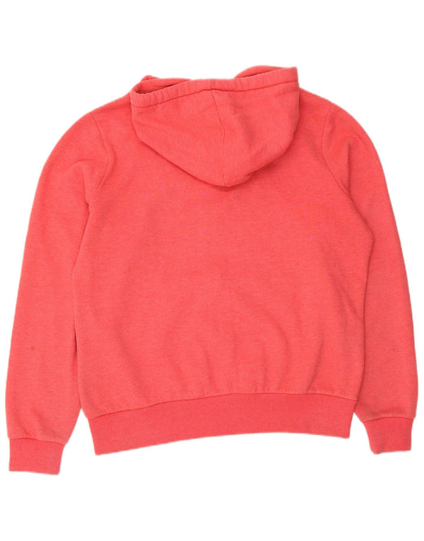 Weird Fish Womens Hooded Hoodie Jumper UK 14 Large Pink Cotton