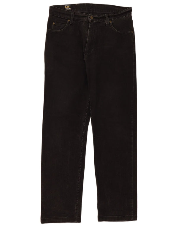 Lee Mens Brooklyn Straight Jeans W33 L31 Black Cotton